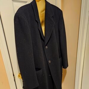Men's Black Cashmere Coat